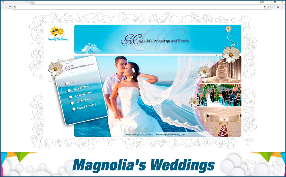 Promotionail Mini Site Magnolias-Weddings