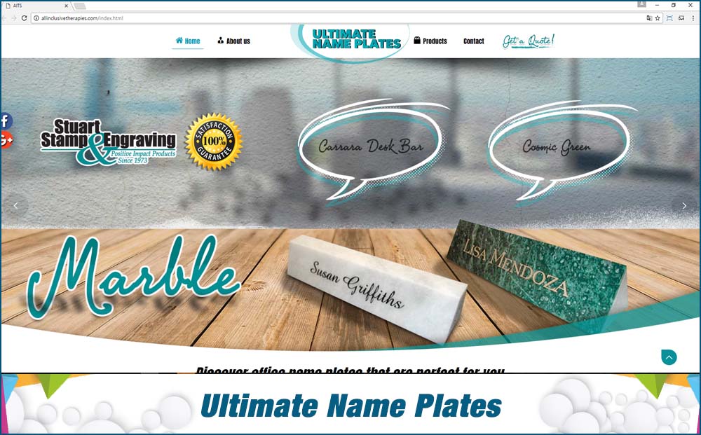 Web ultimate name plate