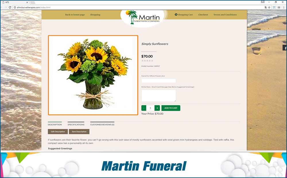 eCommerce Martin funeral home crematory