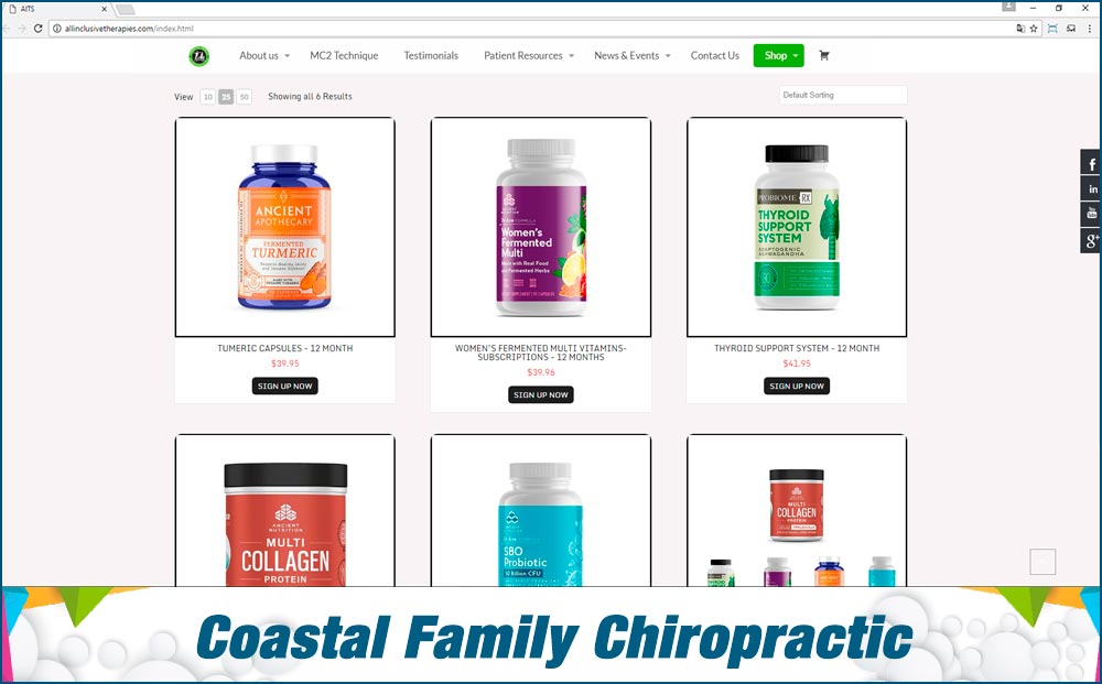 eCommerce Coastal-Family-Chiropractic