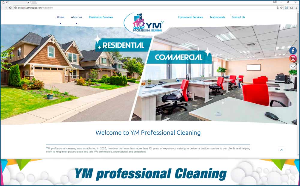 YM professional Cleaning web